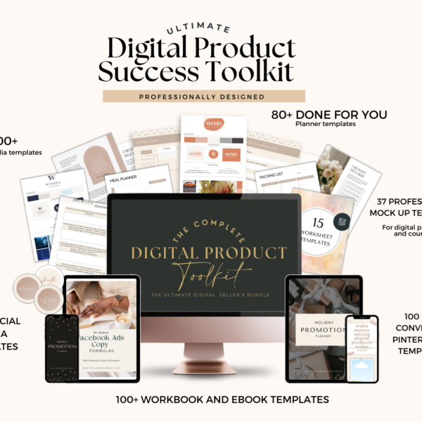 The Ultimate Digital Product Success Toolkit has everything you need to Start Selling Digital Products without the headaches and guesswork.