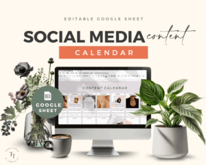 Social Media Content Calendar ( Google Sheet)