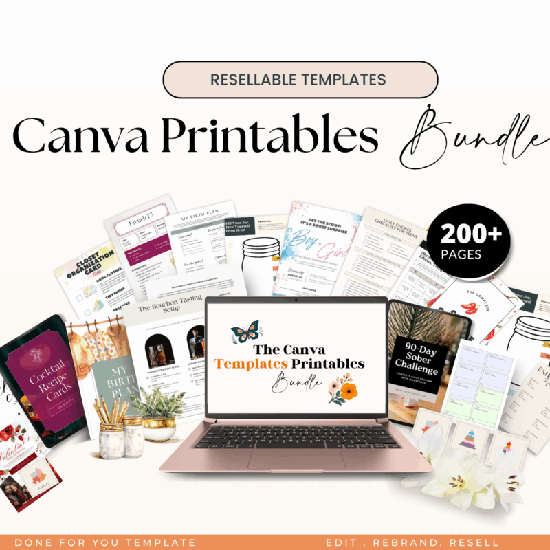 Done-For -You Canva Templates and Printables Bundle