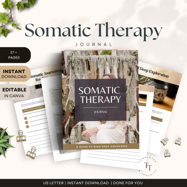 Somatic Therapy Journal ( Editable Canva Template)