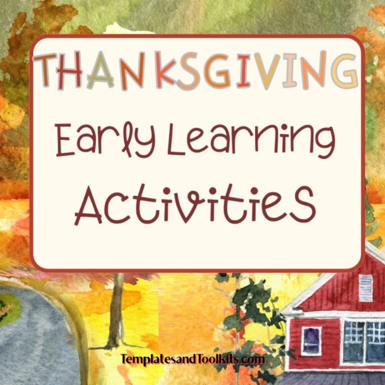 Thanksgiving Early Learning Activities Pack with PLR Rights